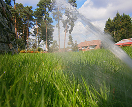 a recently updated sprinkler system in Houston